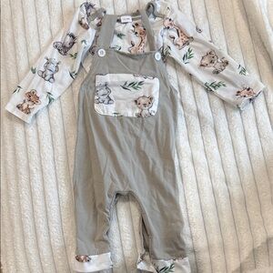 Kids Animal Print onesie and Overalls